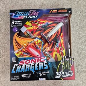 LumiTek Flight Sonic Chargers Fire Hawk Motorized LED Stunt Plane WeCool New